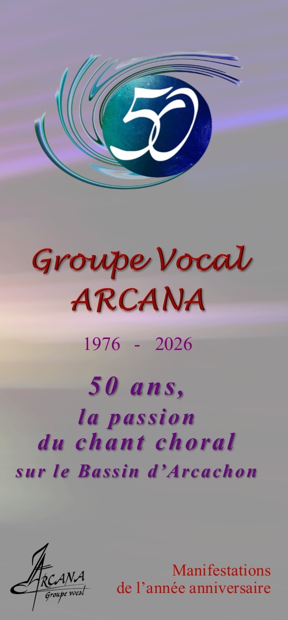 Dépliant du programme des manifestations des 50 ans d'Arcana